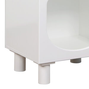 Κομοδίνο Emersi pakoworld MDF σε λευκή απόχρωση 40x32x70εκ – 260-000025