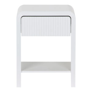 Κομοδίνο Zeplen pakoworld MDF σε λευκή απόχρωση 40x30x53εκ – 260-000026