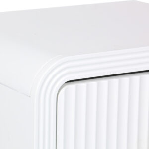 Κομοδίνο Zeplen pakoworld MDF σε λευκή απόχρωση 40x30x53εκ – 260-000026