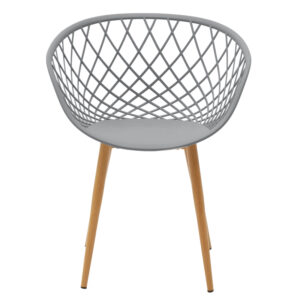 Πολυθρόνα Ezra pakoworld γκρι pp-πόδι φυσικό μέταλλο 62x42x82εκ – 262-000024