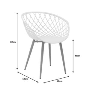 Πολυθρόνα Ezra pakoworld γκρι pp-πόδι φυσικό μέταλλο 62x42x82εκ – 262-000024