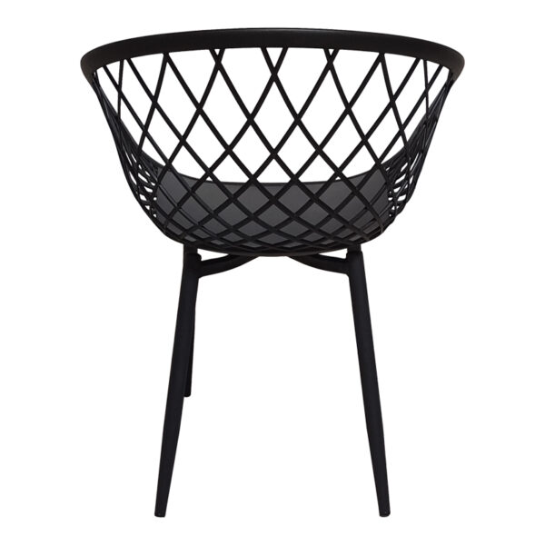 Πολυθρόνα Ezra pakoworld μαύρο pp-πόδι μαύρο μέταλλο 62x42x82εκ – 262-000025