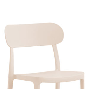 Καρέκλα Amvroan στοιβαζόμενη pakoworld με UV protection cappuccino pp 51x49x79.5εκ – 262-000033