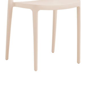 Καρέκλα Amvroan στοιβαζόμενη pakoworld με UV protection cappuccino pp 51x49x79.5εκ – 262-000033