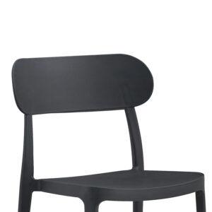 Καρέκλα Amvroan στοιβαζόμενη pakoworld με UV protection ανθρακί pp 51x49x79.5εκ – 262-000034