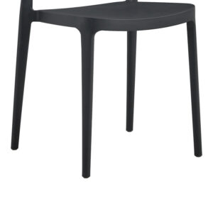 Καρέκλα Amvroan στοιβαζόμενη pakoworld με UV protection ανθρακί pp 51x49x79.5εκ – 262-000034