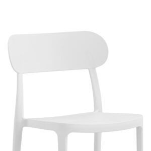 Καρέκλα Amvroan στοιβαζόμενη pakoworld με UV protection λευκό pp 51x49x79.5εκ – 262-000035