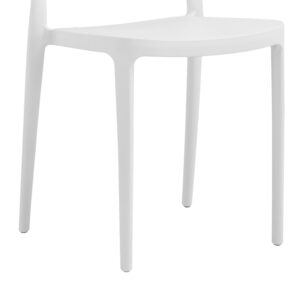 Καρέκλα Amvroan στοιβαζόμενη pakoworld με UV protection λευκό pp 51x49x79.5εκ – 262-000035