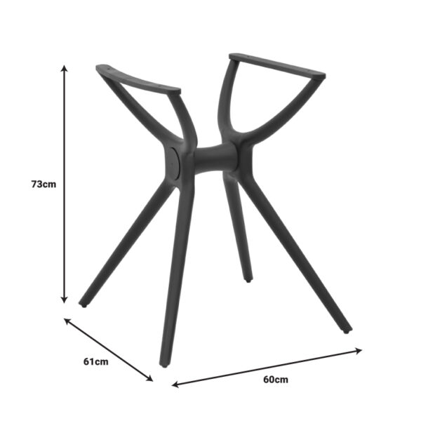 Βάση τραπεζιού Herno pakoworld λευκό pp 60x61x73εκ – 262-000040