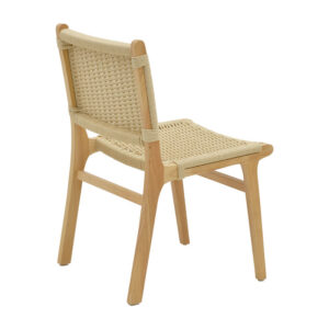 Καρέκλα Julien pakoworld rubberwood φυσικό-έδρα φυσικό σχοινί 61x54x85εκ – 263-000007
