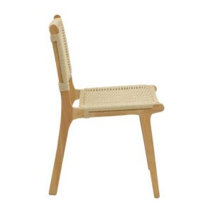 Καρέκλα Julien pakoworld rubberwood φυσικό-έδρα φυσικό σχοινί 61x54x85εκ – 263-000007