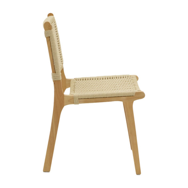 Καρέκλα Julien pakoworld rubberwood φυσικό-έδρα φυσικό σχοινί 61x54x85εκ – 263-000007