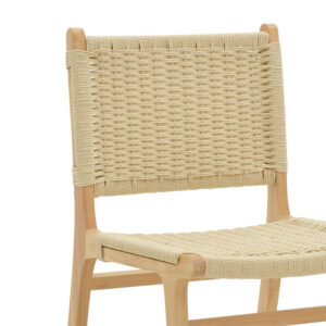 Καρέκλα Julien pakoworld rubberwood φυσικό-έδρα φυσικό σχοινί 61x54x85εκ – 263-000007
