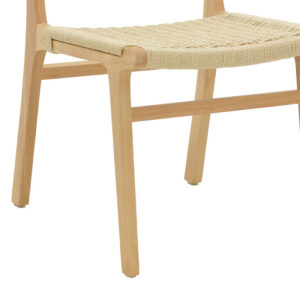Καρέκλα Julien pakoworld rubberwood φυσικό-έδρα φυσικό σχοινί 61x54x85εκ – 263-000007