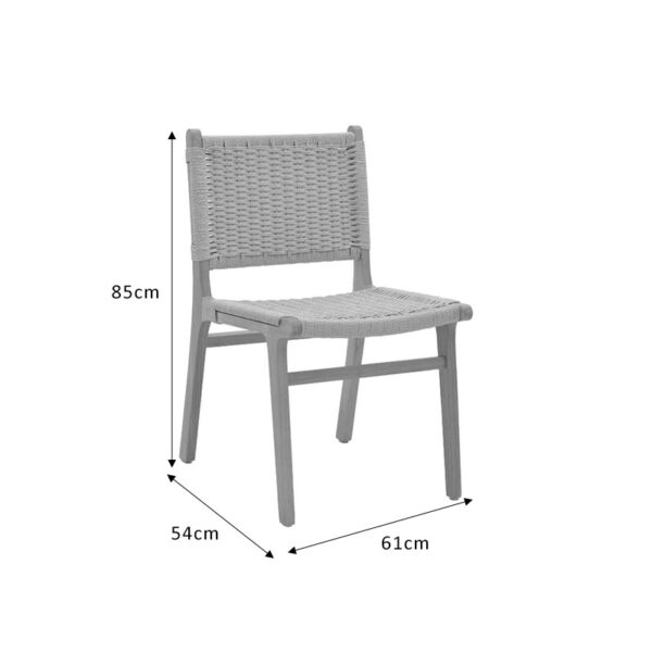 Καρέκλα Julien pakoworld rubberwood φυσικό-έδρα φυσικό σχοινί 61x54x85εκ – 263-000007