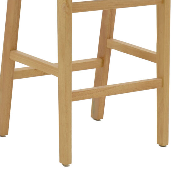 Σκαμπό μπαρ Julien pakoworld rubberwood φυσικό-έδρα φυσικό σχοινί 45x46x95εκ – 263-000008