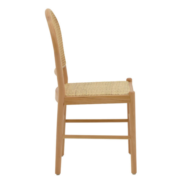 Καρέκλα Alessia pakoworld ξύλο οξιάς-rattan φυσικό 43x40x89εκ – 263-000010
