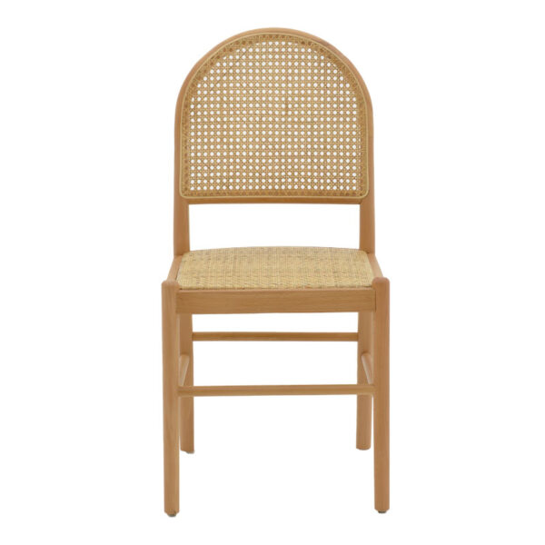 Καρέκλα Alessia pakoworld ξύλο οξιάς-rattan φυσικό 43x40x89εκ – 263-000010