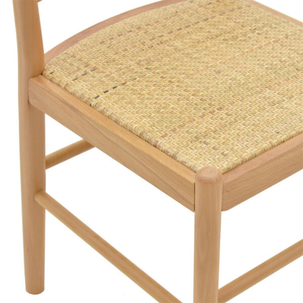Καρέκλα Alessia pakoworld ξύλο οξιάς-rattan φυσικό 43x40x89εκ – 263-000010