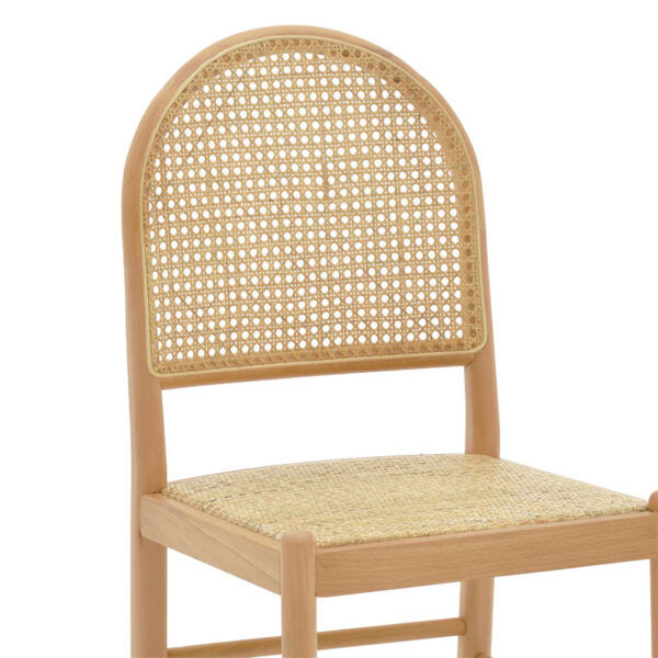 Καρέκλα Alessia pakoworld ξύλο οξιάς-rattan φυσικό 43x40x89εκ – 263-000010