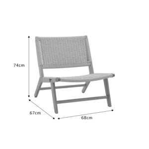 Πολυθρόνα Filippo pakoworld ξύλο οξιάς φυσικό-έδρα χρώμα φυσικό σχοινί 68x72x74εκ – 263-000012