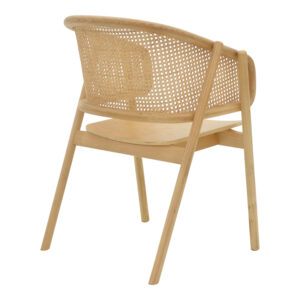 Πολυθρόνα Wenzy pakoworld φυσικό Rattan – μασίφ ξύλο toon 58x58x82εκ – 263-000028