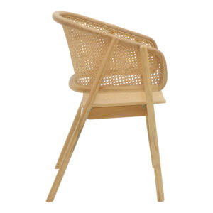 Πολυθρόνα Wenzy pakoworld φυσικό Rattan – μασίφ ξύλο toon 58x58x82εκ – 263-000028