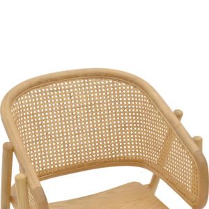 Πολυθρόνα Wenzy pakoworld φυσικό Rattan – μασίφ ξύλο toon 58x58x82εκ – 263-000028