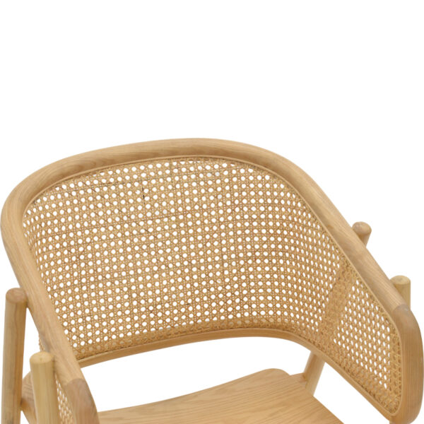 Πολυθρόνα Wenzy pakoworld φυσικό Rattan – μασίφ ξύλο toon 58x58x82εκ – 263-000028