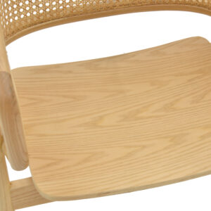 Πολυθρόνα Wenzy pakoworld φυσικό Rattan – μασίφ ξύλο toon 58x58x82εκ – 263-000028