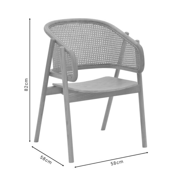 Πολυθρόνα Wenzy pakoworld φυσικό Rattan – μασίφ ξύλο toon 58x58x82εκ – 263-000028