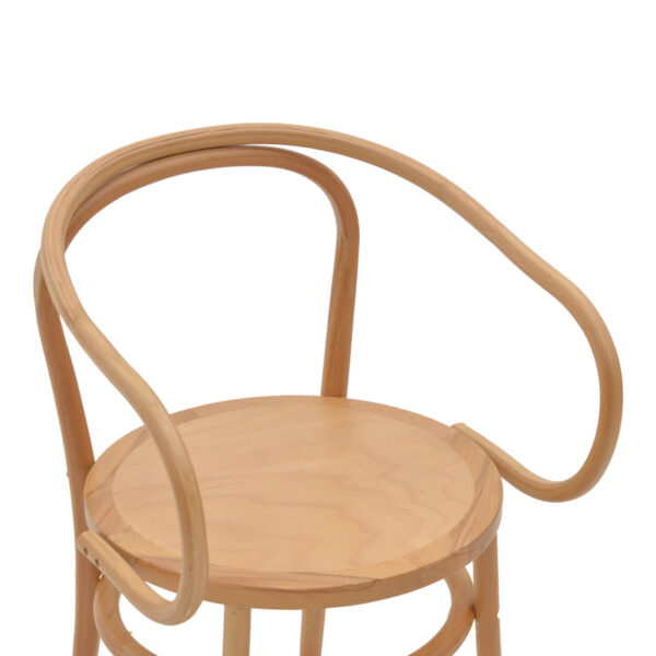 Πολυθρόνα Verfie pakoworld φυσικό ξύλο οξιάς 55x50x83εκ – 263-000029