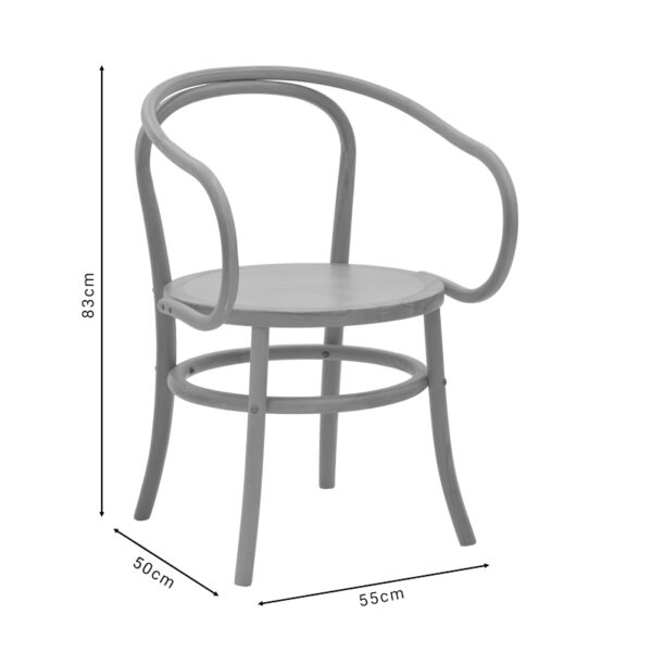 Πολυθρόνα Verfie pakoworld φυσικό ξύλο οξιάς 55x50x83εκ – 263-000029