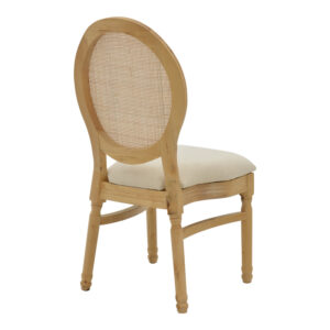 Καρέκλα Canco pakoworld φυσικό rubberwood-φυσικό rattan 50x55x98εκ – 263-000032