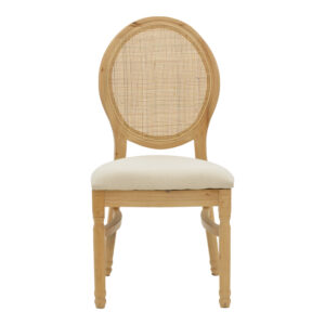 Καρέκλα Canco pakoworld φυσικό rubberwood-φυσικό rattan 50x55x98εκ – 263-000032