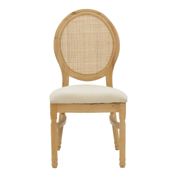 Καρέκλα Canco pakoworld φυσικό rubberwood-φυσικό rattan 50x55x98εκ – 263-000032