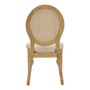 Καρέκλα Canco pakoworld φυσικό rubberwood-φυσικό rattan 50x55x98εκ – 263-000032