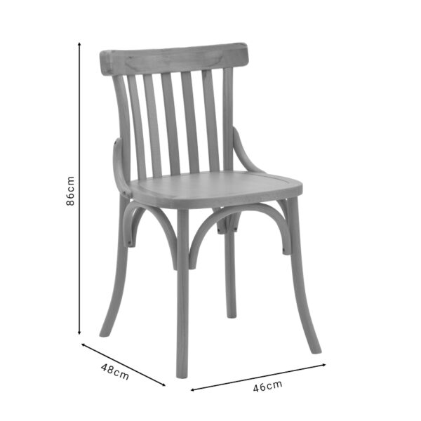 Καρέκλα Flisbie pakoworld φυσικό ξύλο οξιάς 46x48x86εκ – 263-000033