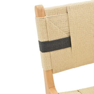 Σκαμπό μπαρ Julien pakoworld rubberwood φυσικό-έδρα φυσικό-μαύρο σχοινί 45x46x95εκ – 263-000034