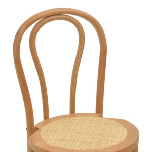 Σκαμπό μπαρ Thonet pakoworld φυσικό ξύλο οξιάς-έδρα φυσικό rattan 41x50x105εκ – 263-000039