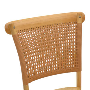 Καρέκλα Karley pakoworld φυσικό ξύλο οξιάς-έδρα φυσικό rattan 48x52x89εκ – 263-000041
