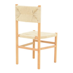 Καρέκλα Oarvine pakoworld φυσικό rubberwood-φυσικό σχοινί 46x52x88εκ – 263-000042