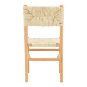 Καρέκλα Oarvine pakoworld φυσικό rubberwood-φυσικό σχοινί 46x52x88εκ – 263-000042