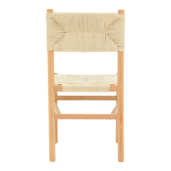 Καρέκλα Oarvine pakoworld φυσικό rubberwood-φυσικό σχοινί 46x52x88εκ – 263-000042