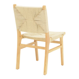 Καρέκλα Arten pakoworld σχοινί-rubberwood σε φυσική απόχρωση 60x55x85εκ – 263-000044