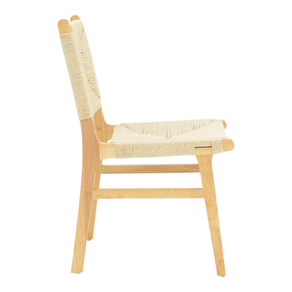 Καρέκλα Arten pakoworld σχοινί-rubberwood σε φυσική απόχρωση 60x55x85εκ – 263-000044