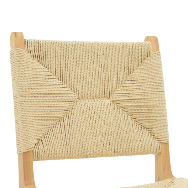 Καρέκλα Arten pakoworld σχοινί-rubberwood σε φυσική απόχρωση 60x55x85εκ – 263-000044