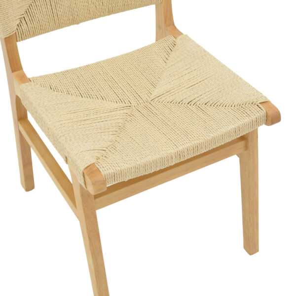 Καρέκλα Arten pakoworld σχοινί-rubberwood σε φυσική απόχρωση 60x55x85εκ – 263-000044