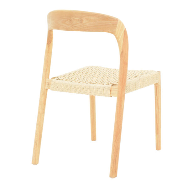 Καρέκλα Tavrine pakoworld σχοινί-rubberwood σε φυσική απόχρωση 47x59x78εκ – 263-000046