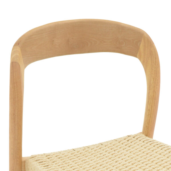 Καρέκλα Tavrine pakoworld σχοινί-rubberwood σε φυσική απόχρωση 47x59x78εκ – 263-000046